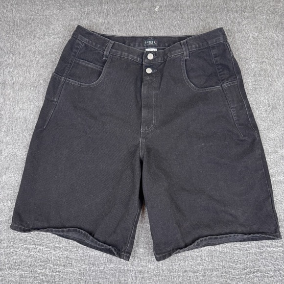 Vintage Guess Jeans Shorts Mens 36 Black Baggy Denim USA Made Skate 90s Y2K - Picture 1 of 5